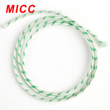 2*0.8mm type k thick double fiberglass lapped thermocouple cable